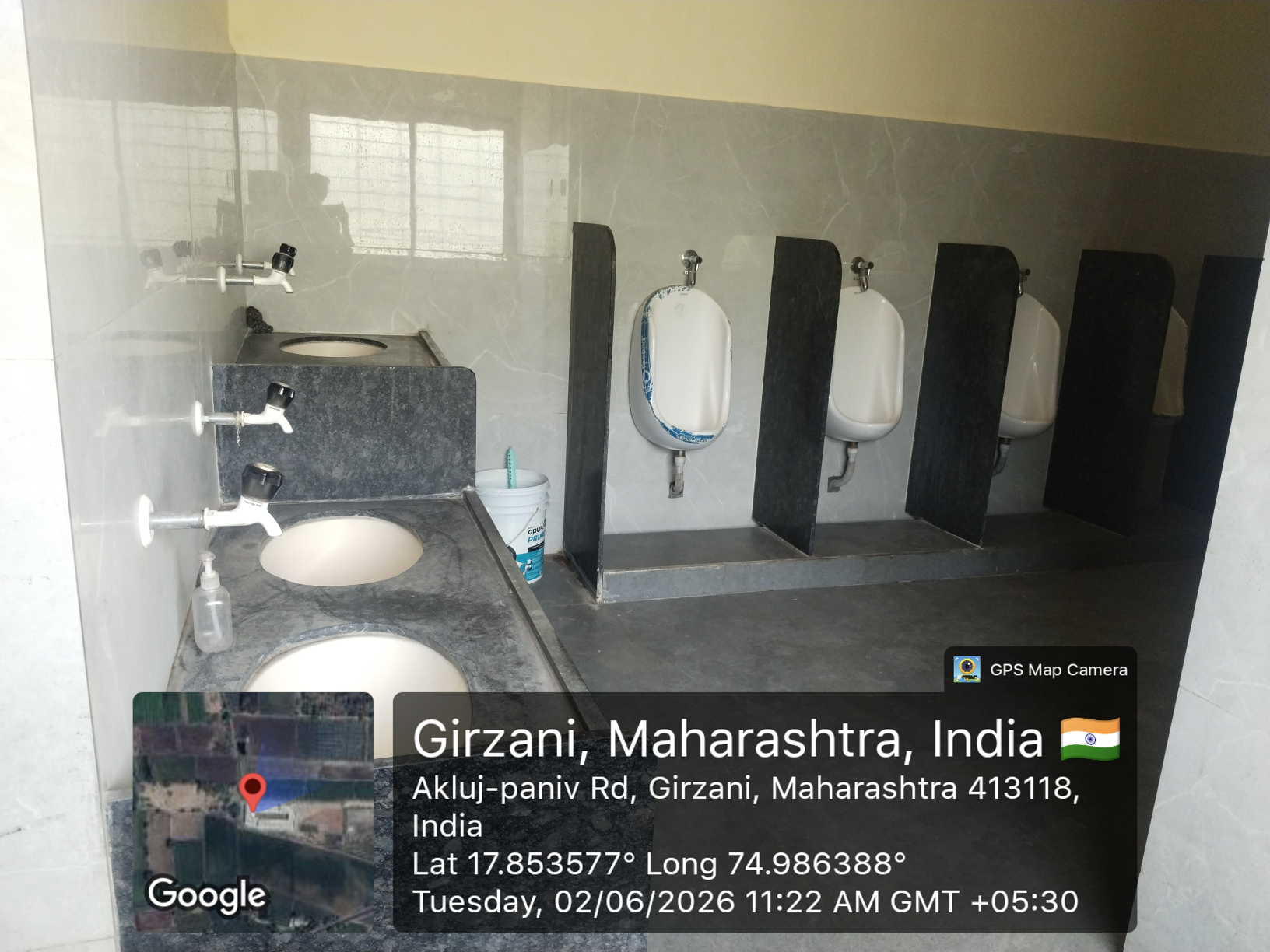Drinking water point near washroom block